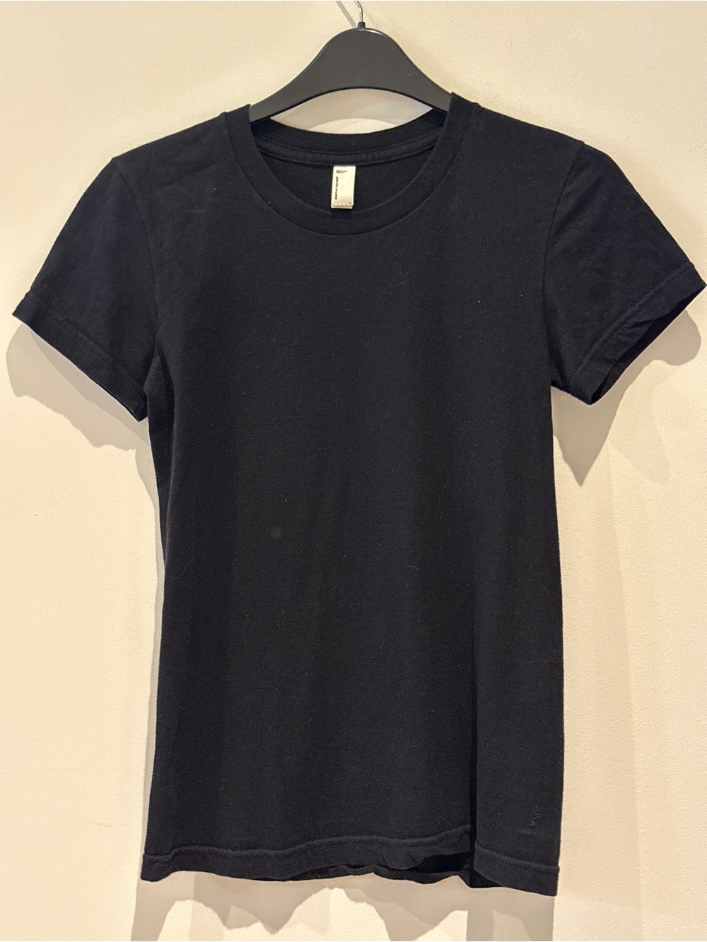 American Apparel Black Short Sleeve Crewneck Tee